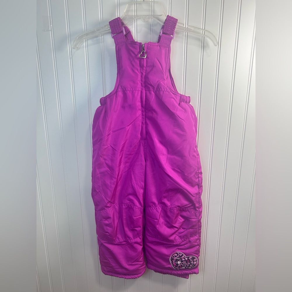 A Q Girls Pink Snow Jacket Size 4 Winter Coat Hooded Polyester